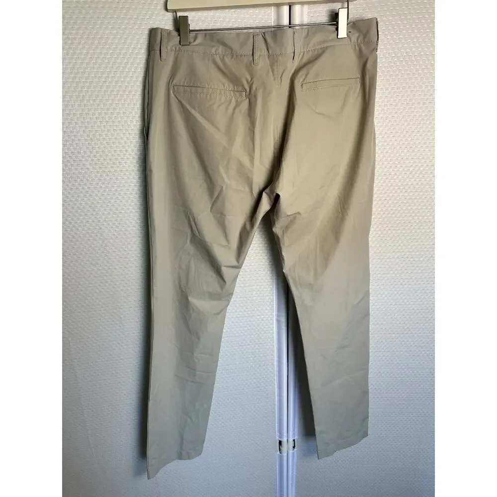 J. Crew Flex Slim Mens Casual Pants Flat Front Stretch Khaki Size 35